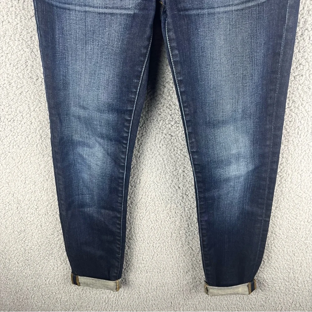 Madewell Women’s Skinny Skinny‎ Dark Wash Mid-Rise Cuffed Jeans Size 25 - Picture 9 of 14